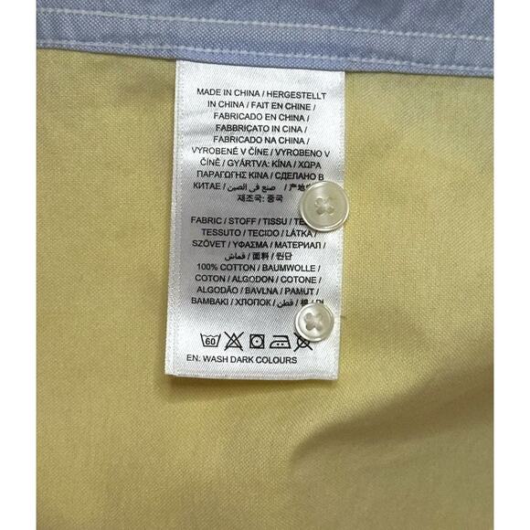 GANT Mixed Panel Oxford Button Down Shirt Pastel Colors Evening Party Night Out - Picture 11 of 13